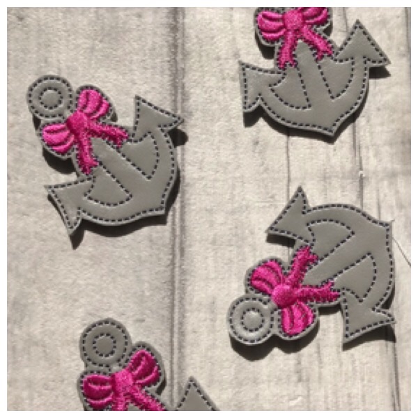 Grey & Pink anchor feltie