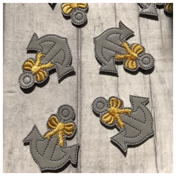 Grey & Gold anchor feltie