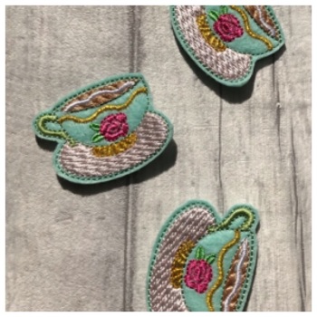 Tea cup feltie mint green