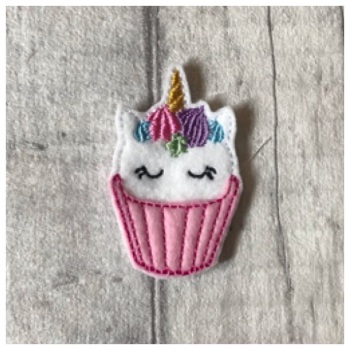 Unicorn cupcake feltie