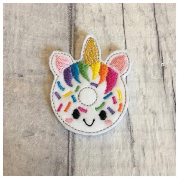 Unicorn donut feltie