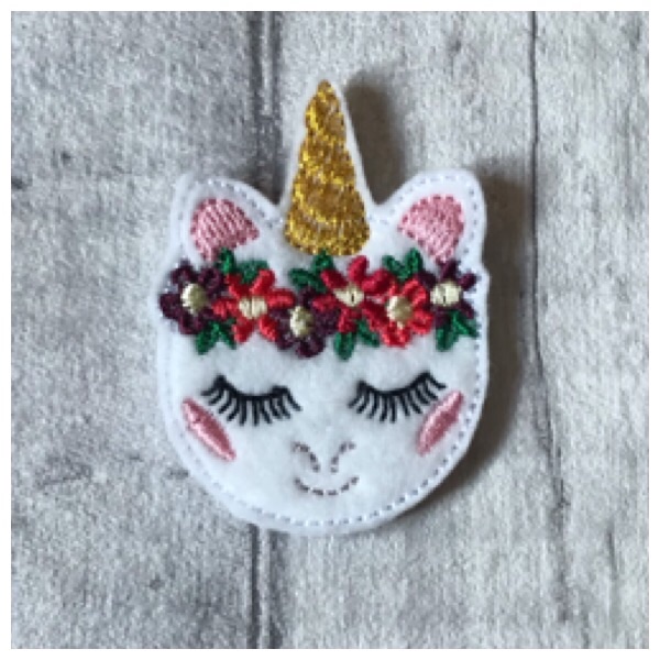 Macaranimal Christmas unicorn feltie