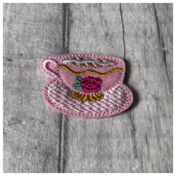 Tea cup feltie pink
