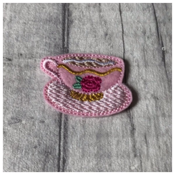 Tea cup feltie pink 
