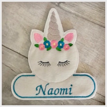Unicorn bow holder blue