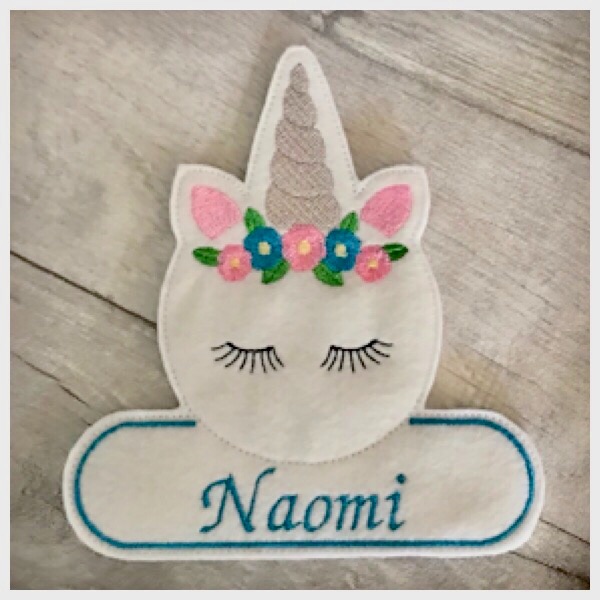 Unicorn bow holder blue