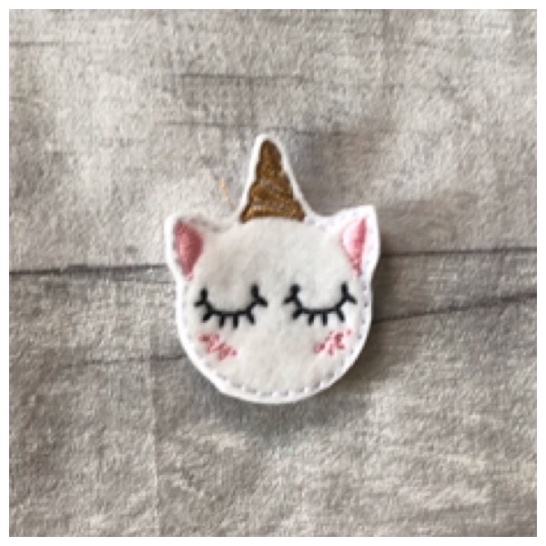 Sleeping unicorn feltie gold