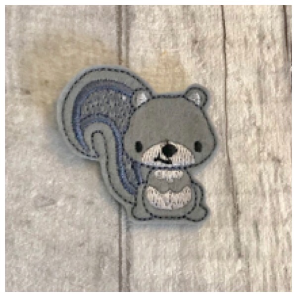 Squirrel feltie grey 