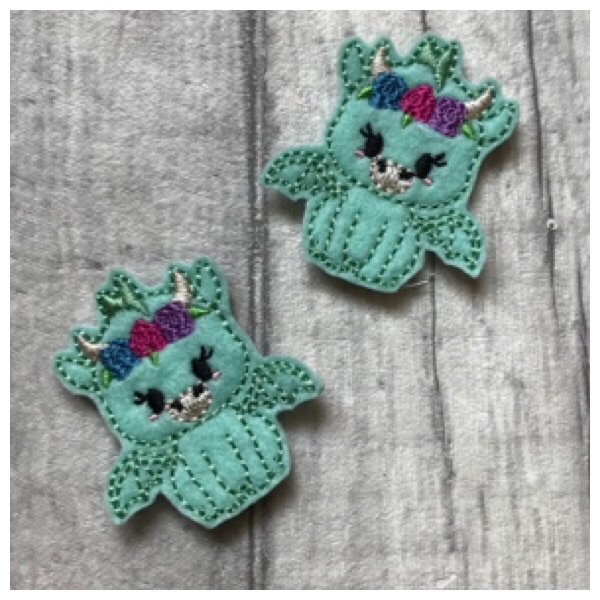 Floral dragon feltie bright 