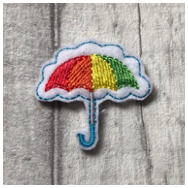 Rainbow umbrella feltie