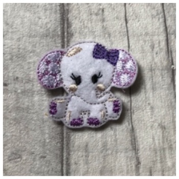 Baby girl elephant feltie lilac