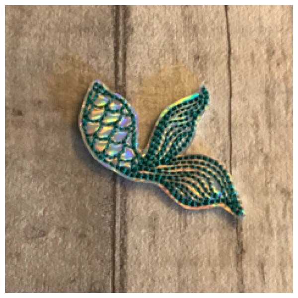 Mermaid tail feltie silver