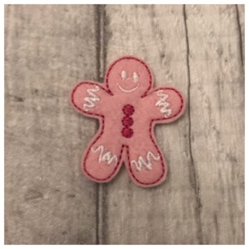 Gingerbread feltie pink