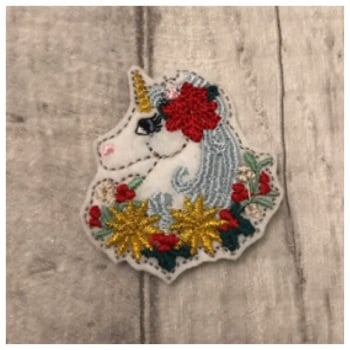 Christmas unicorn feltie