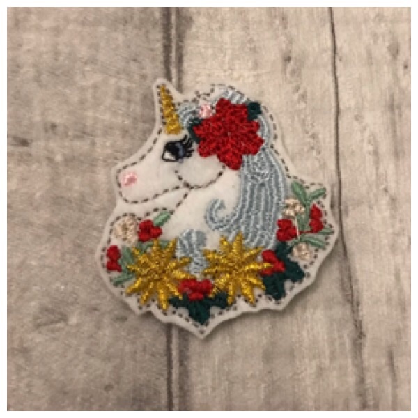 Christmas unicorn feltie