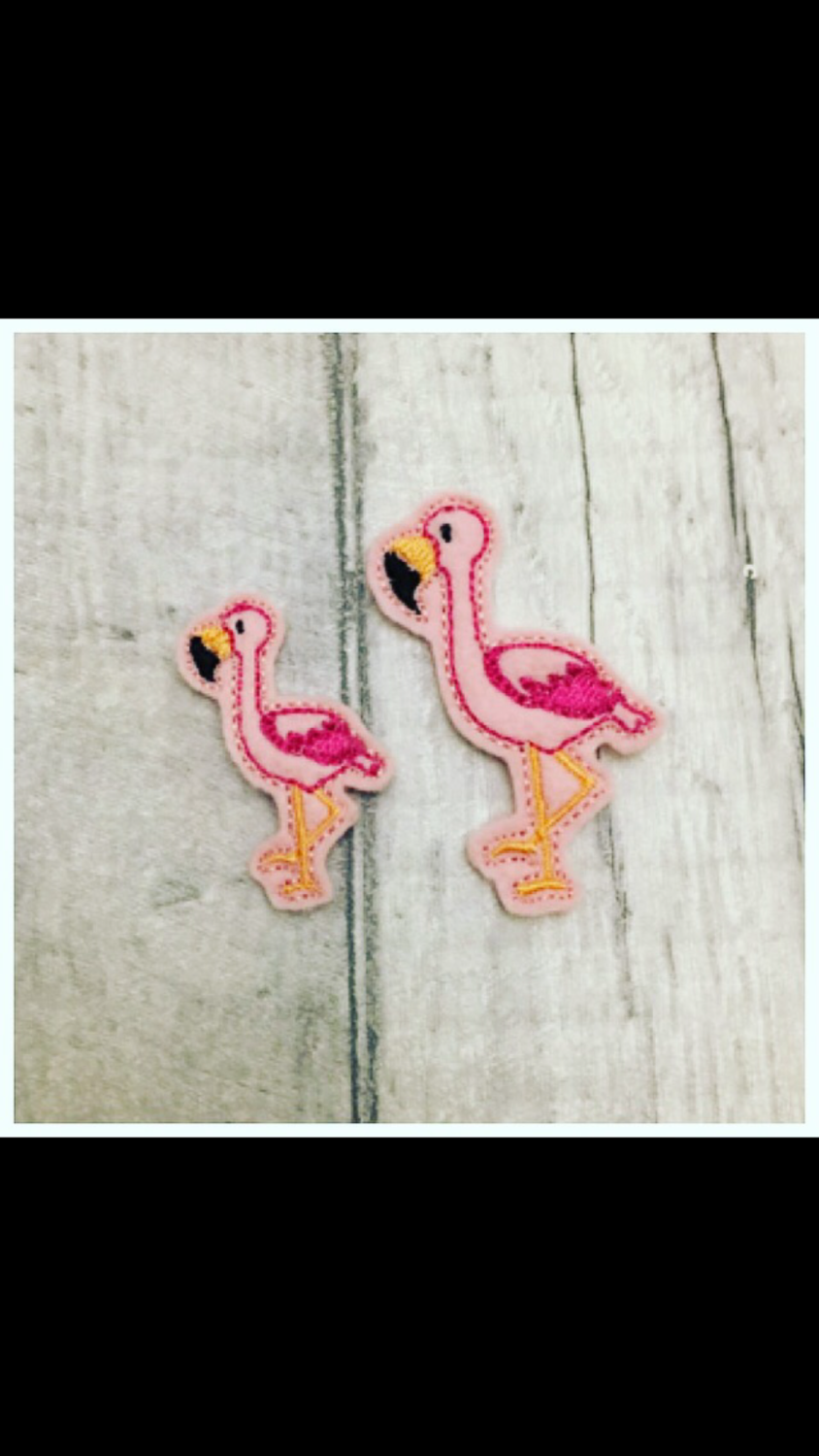 Standing tall flamingo feltie (large)