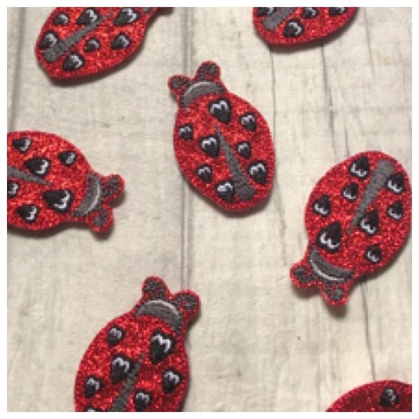 Ladybug feltie glitter