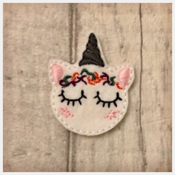 Dark unicorn feltie