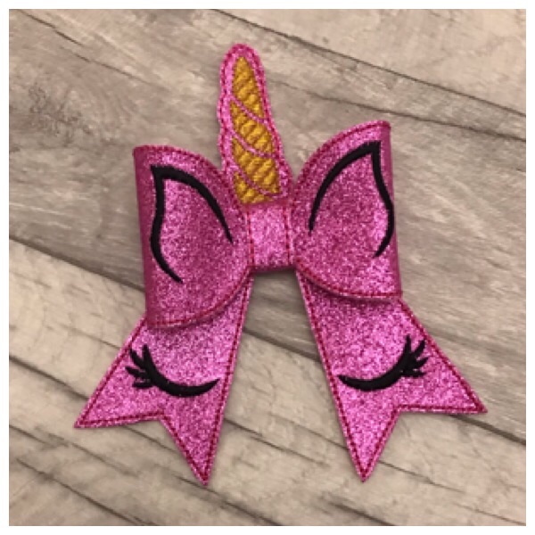 Unicorn bow parts pink glitter