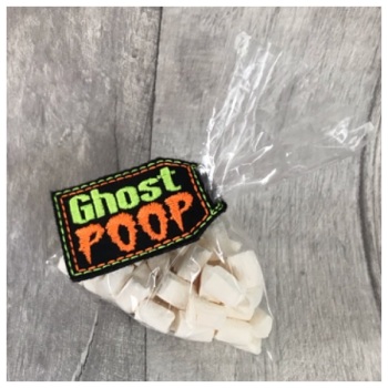 Ghost poop feltie tag