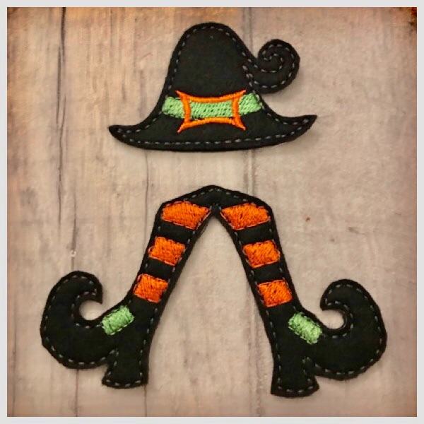 Witches feet and hat feltie
