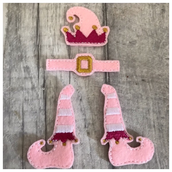 Elf shoes feltie small pink