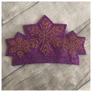 Snowflake tiara slider purple