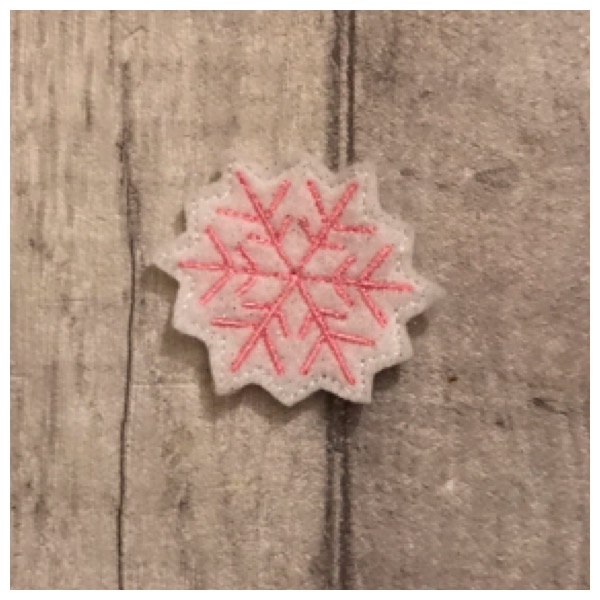Snowflake feltie pink