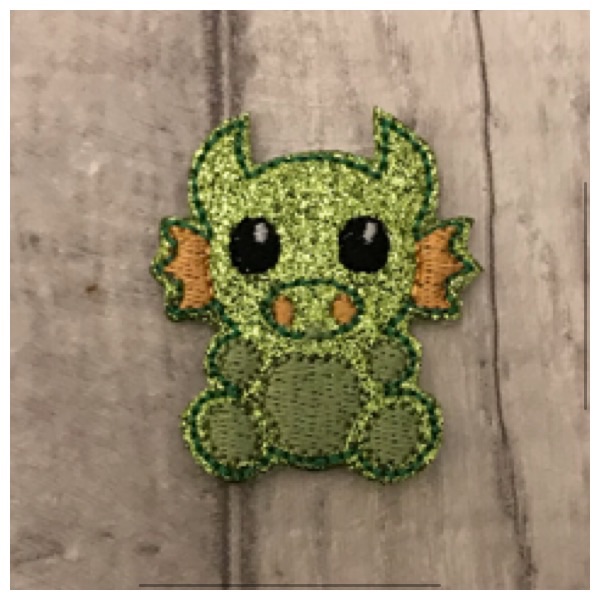 Green glitter dragon Feltie 