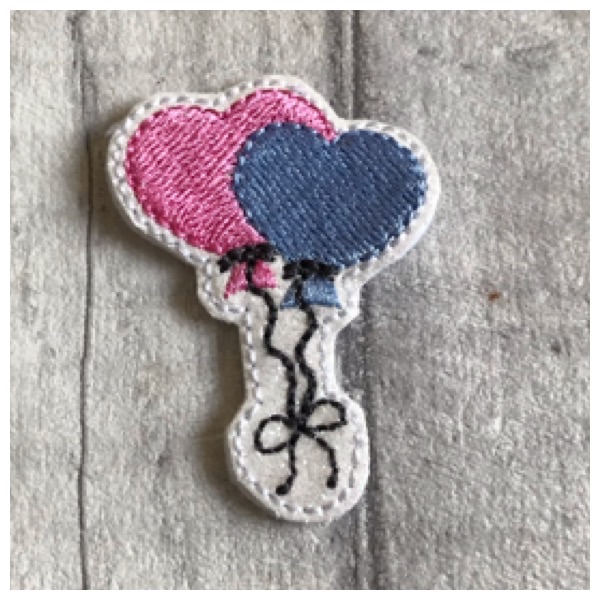 Pair of heart balloons Feltie 