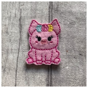 Cute girly piglet feltie