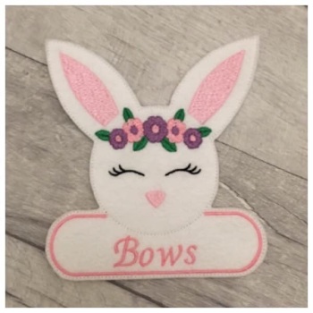 Large bunny bow holder feltie
