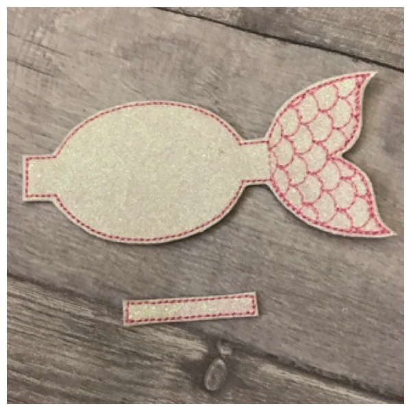 Mermaid tail bow parts pink