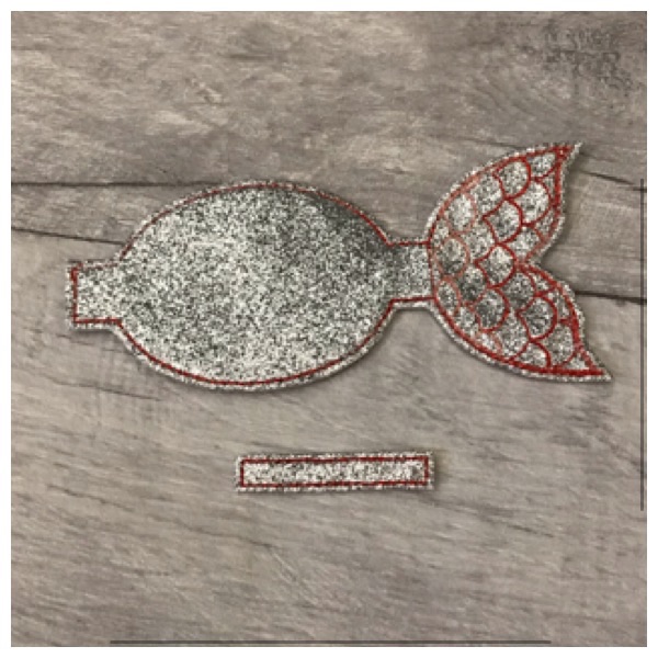 Mermaid tail bow parts silver