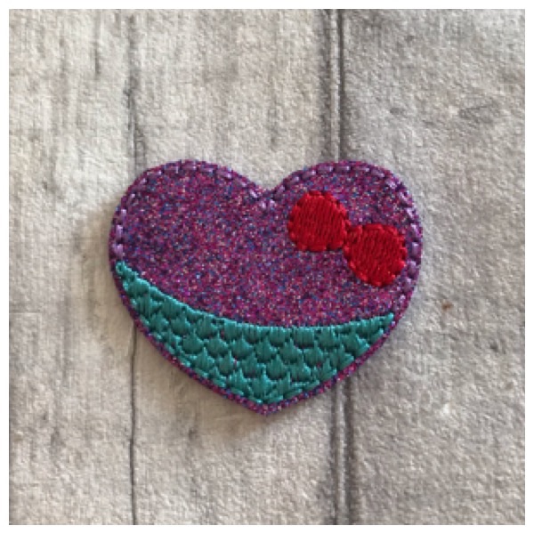 Mermaid heart feltie purple glitter