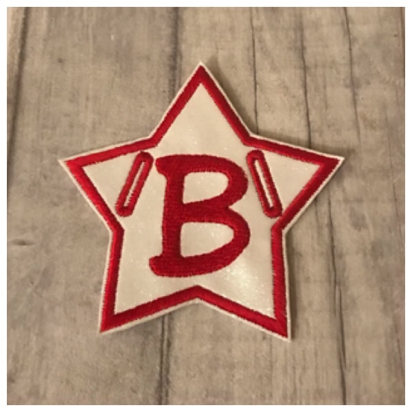 Star alphabet bunting (white & red) 