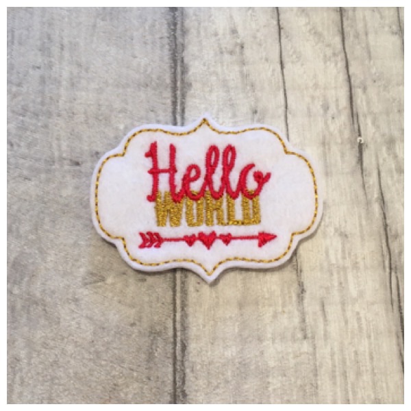 Hello world feltie red