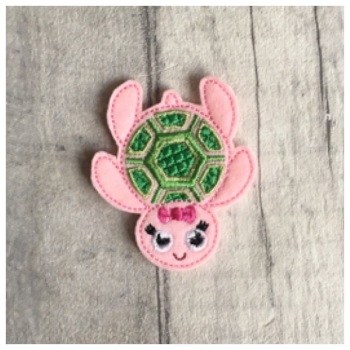 Smiley turtle feltie girl