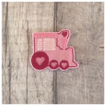 Train feltie pink