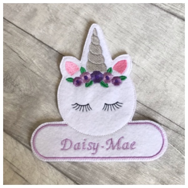 Unicorn bow holder feltie purple