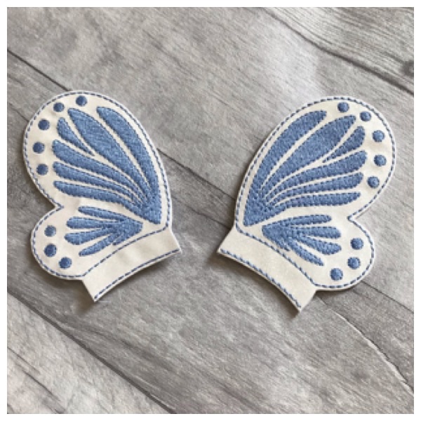 Butterfly wing sliders blue