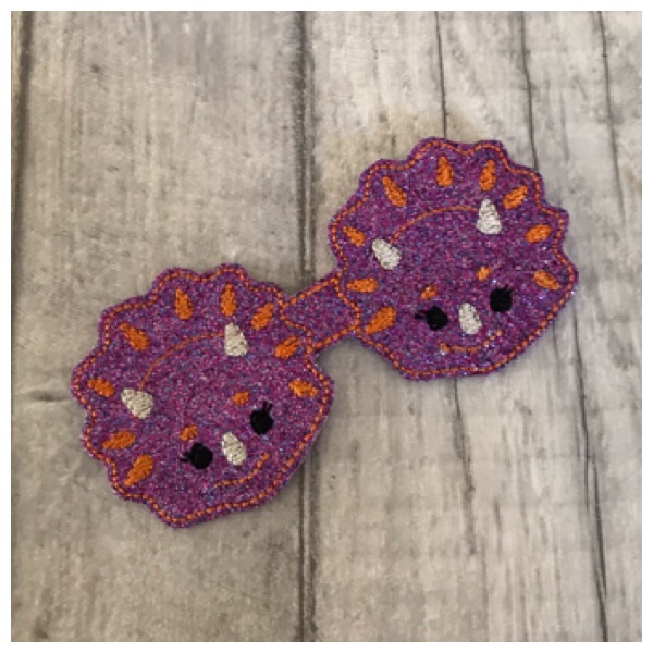 Dino top or tails bow parts purple
