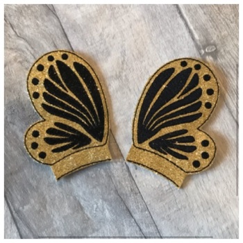 Butterfly wing sliders gold