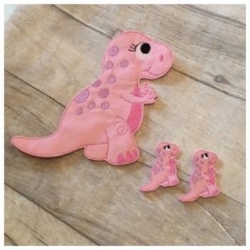 Lizzy the Dino set pink