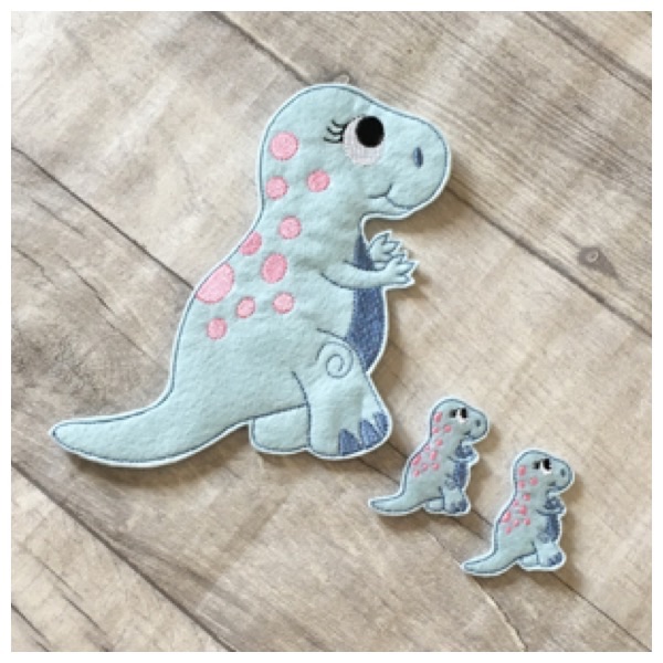 Izzy the Dino set blue