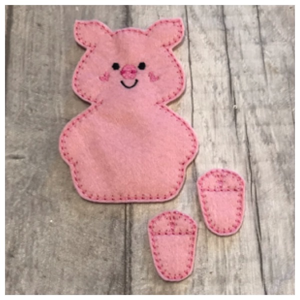 Pig fluffy bow parts