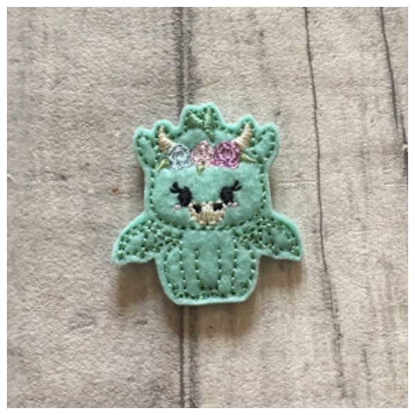Floral dragon feltie pastel mint