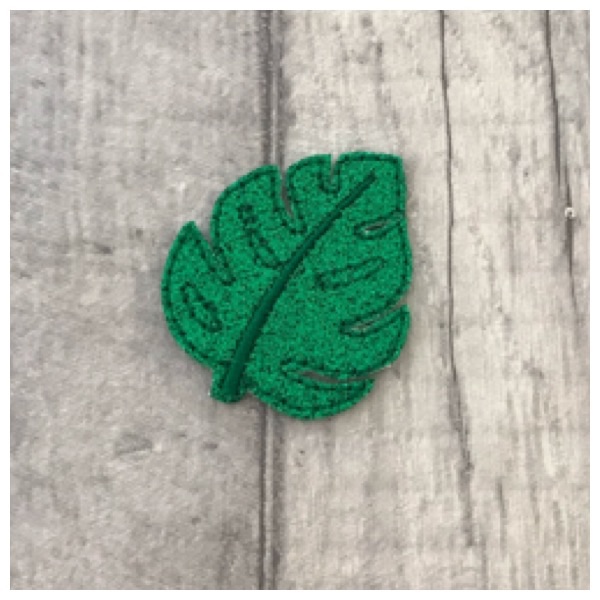 Tropical leaf feltie glitter