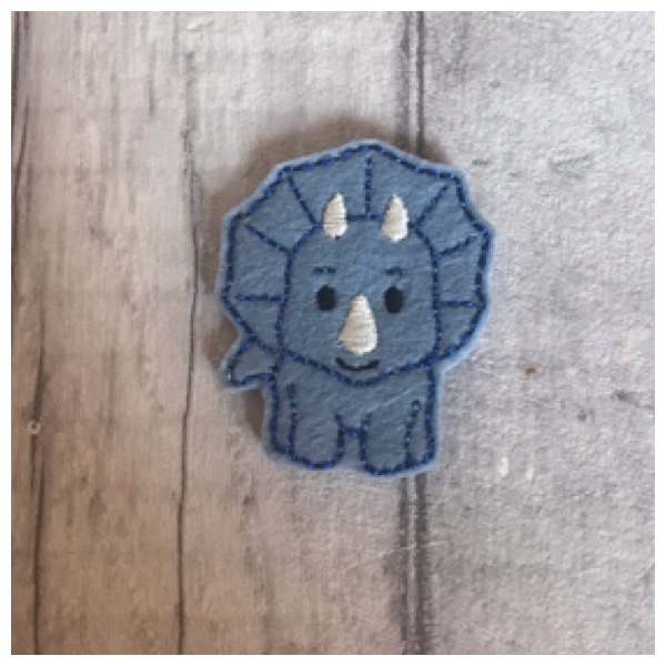 Triceratops feltie blue