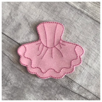 Tutu dress large feltie pink glitter